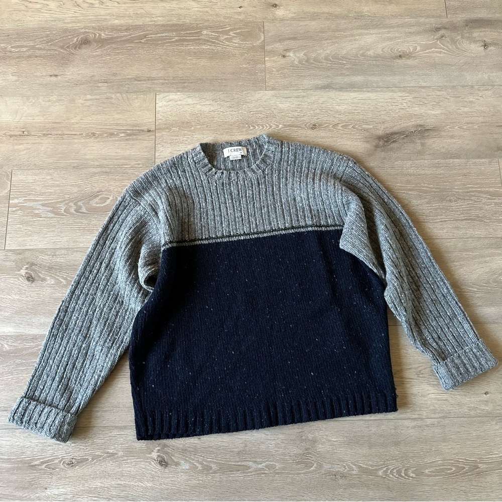 Vintage 100% Wool Sweater Knit Ribbed XL